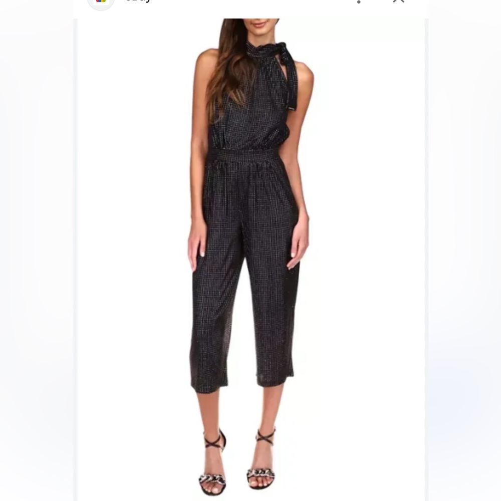 Michael Kors Black Capris Jumpsuit
